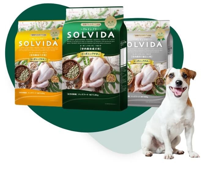 SOLVIDAと犬の画像